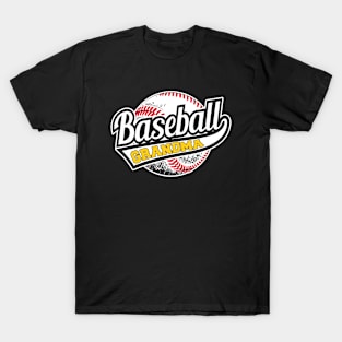 baseball nana proud grandma baseball granny baseball women T-Shirt